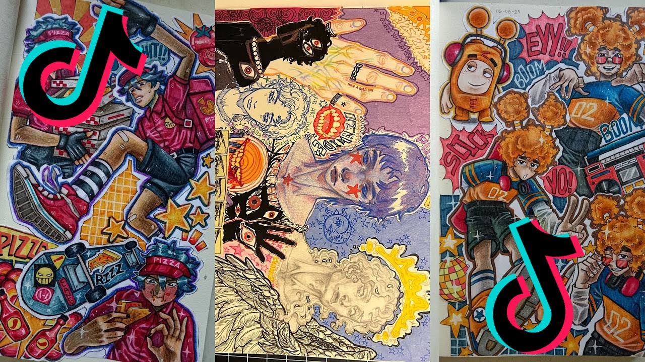 ART SKETCHBOOK 📖 TIKTOK compilation [NO OUTROS] | Read desc #127