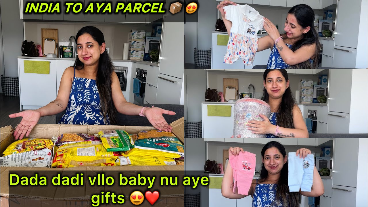 Dada Dadi Vllo Baby Nu Aye Gifts 🎁🐣❤️ || India To Aya Parcel 📦🥰 || Angel&rsquo;s Shivam