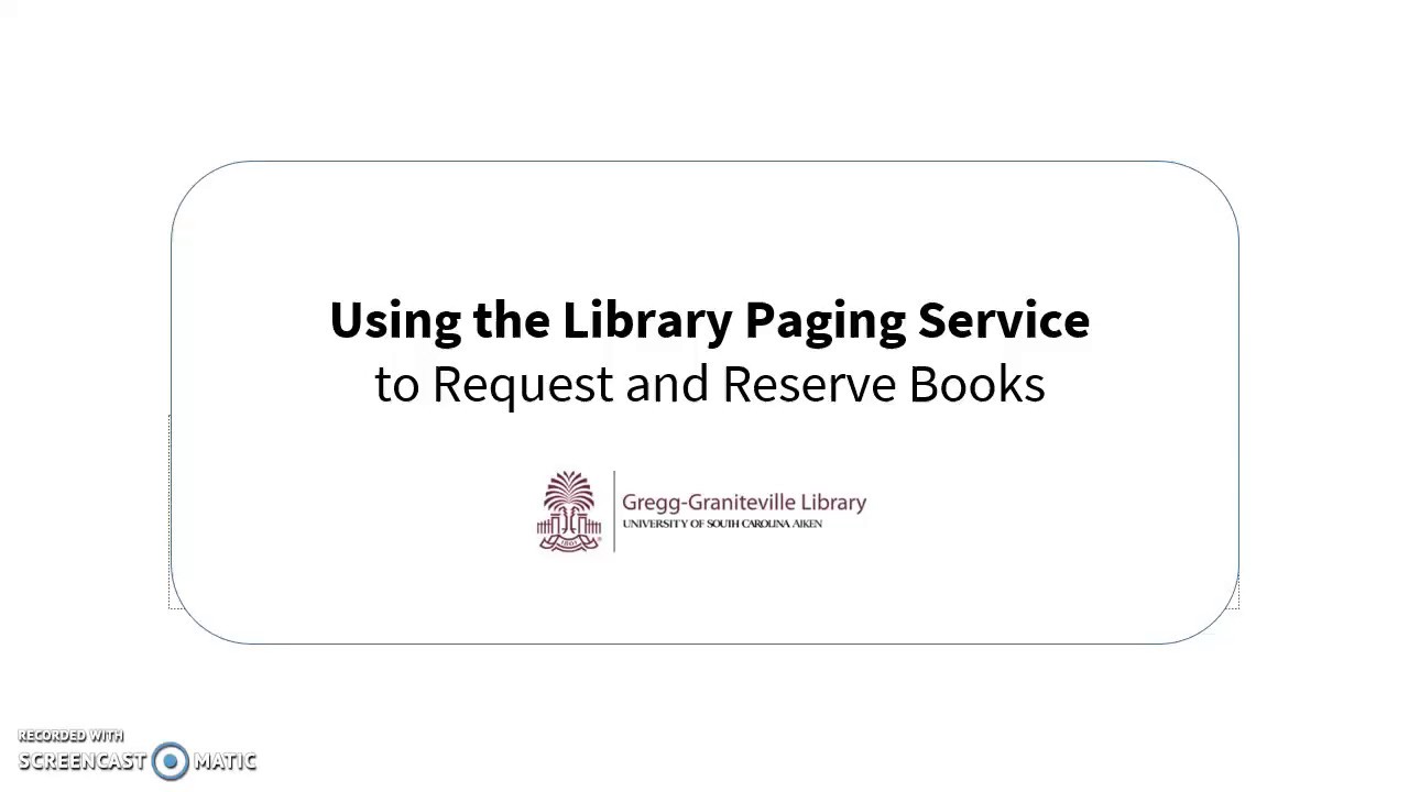 Using the Library Paging Service