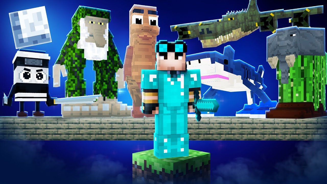 MINECRAFT SU UN SOLO BLOCCO con gli ANIMALI BRAINROT di TIKTOK!!