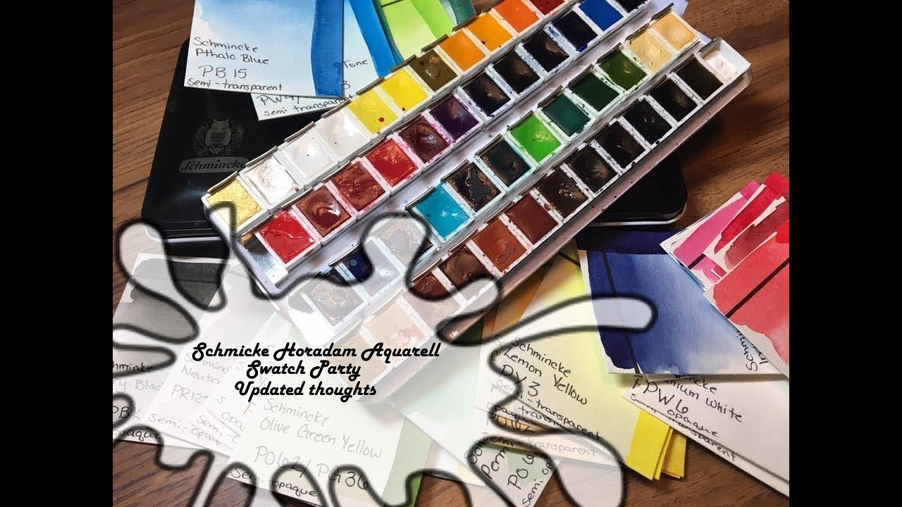 Schmincke Horadam Aquarell - 48 Half Pan - Swatching, my opinions