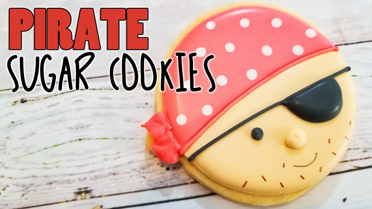 Ahoy! Happy Pirate Decorated Sugar Cookies on Kookievision