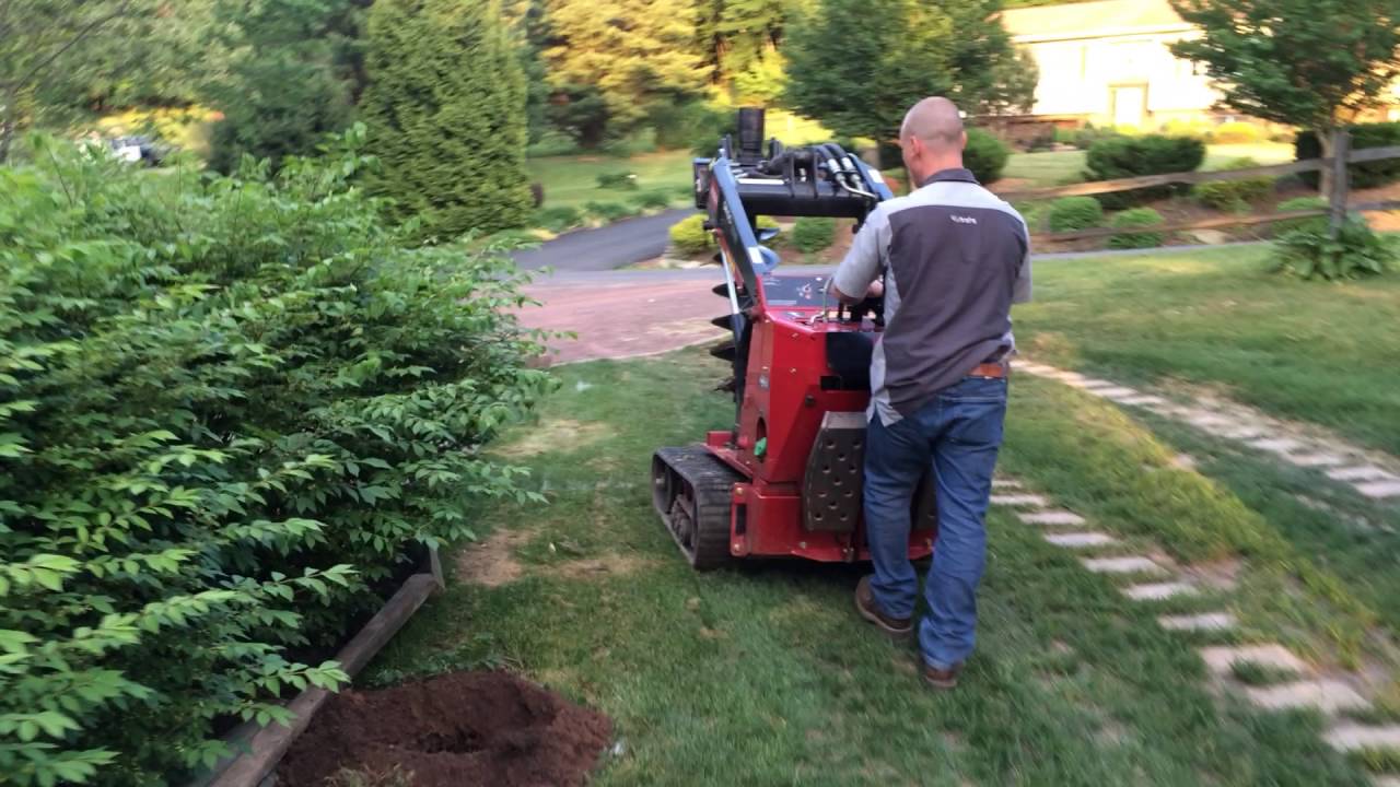 Toro Dingo great for digging holes for fence posts, trees, shrubs and bushes.