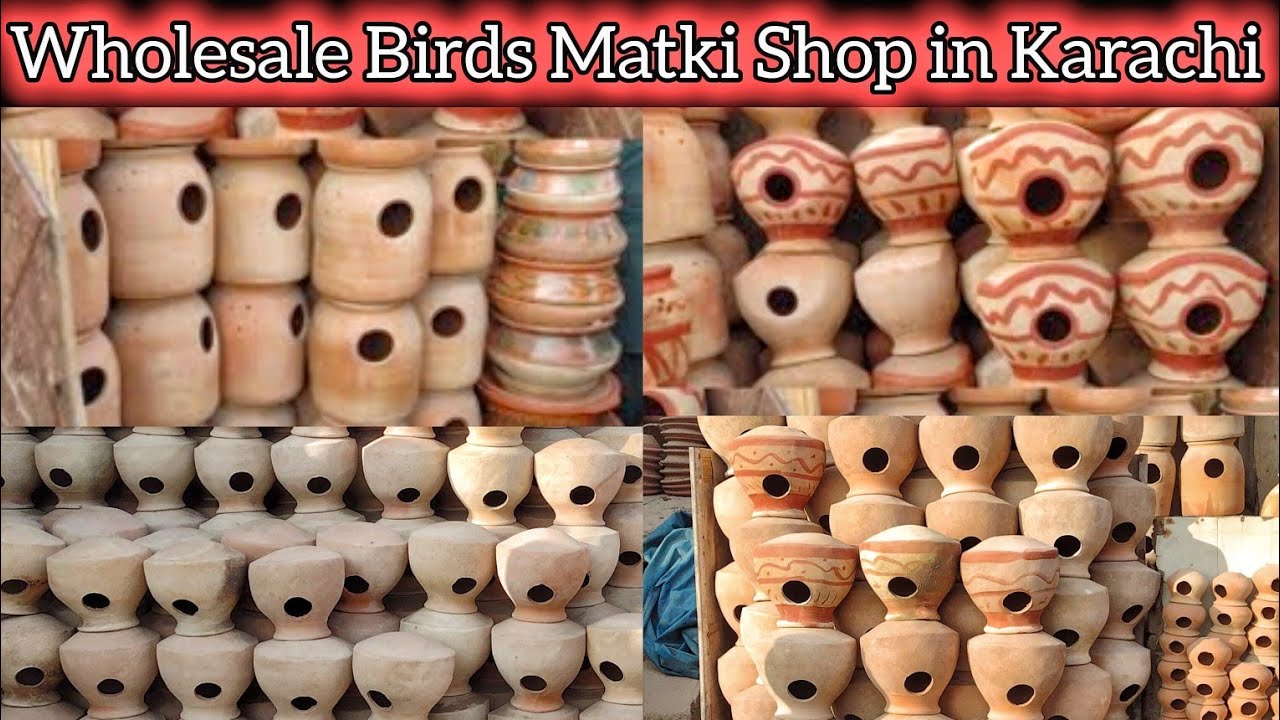 Visit Birds Pots & Matki Wholesale Shop In Karachi | Breeding Box | Clay Pots & Matki For All Birds