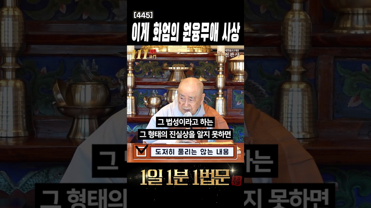 이게 진짜 화엄의 세계관입니다 #shorts #화엄경 #종범스님