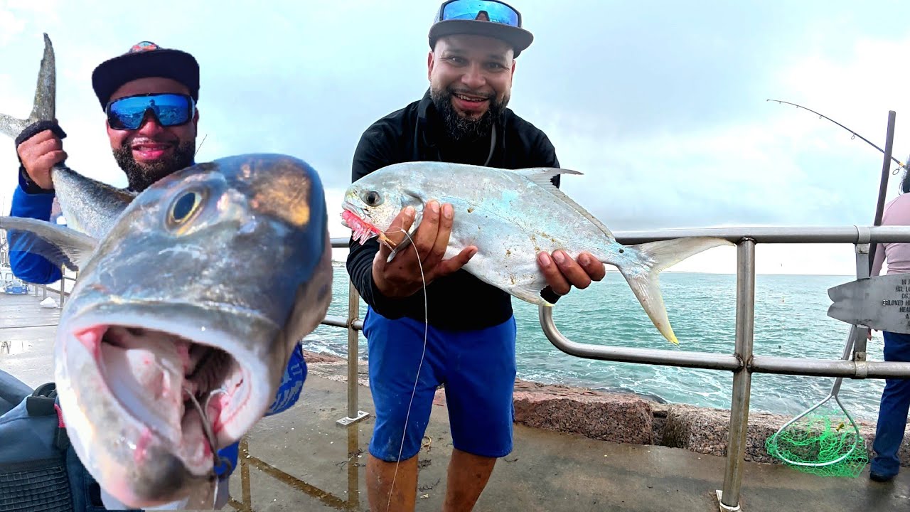 Texas Jetty Fishing for Pompano and Jack Crevalle (Catch & Cook)