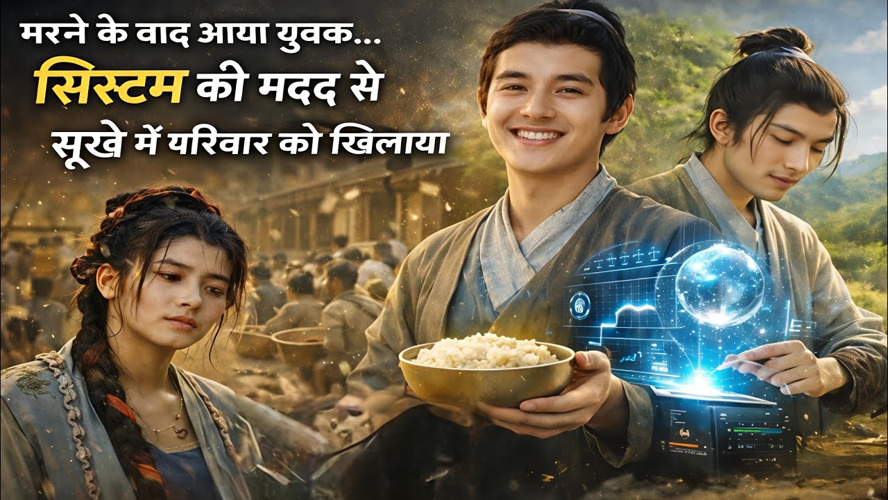 अकाल के समय प्राचीन युग में पहुँचा युवक | दिव्य सिस्टम जागा और परिवार भूख से बच गया