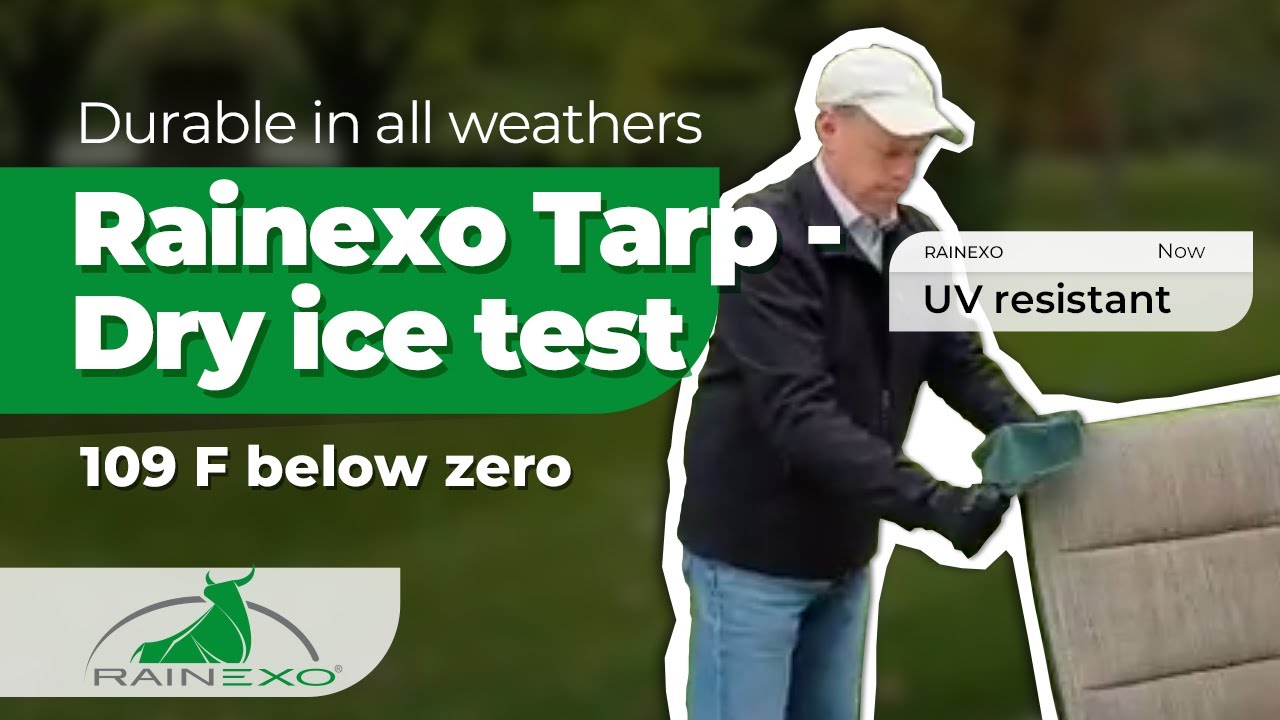 Heavy Duty Waterproof Rainexo Tarp ... Dry Ice Test at 109 F Below Zero