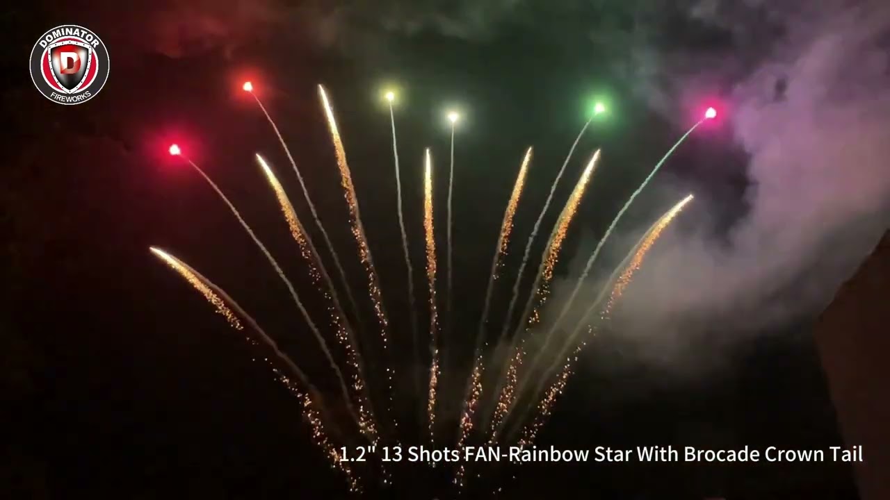 DM-E30R7-098 Rainbow Star With Brocade Crown Tail