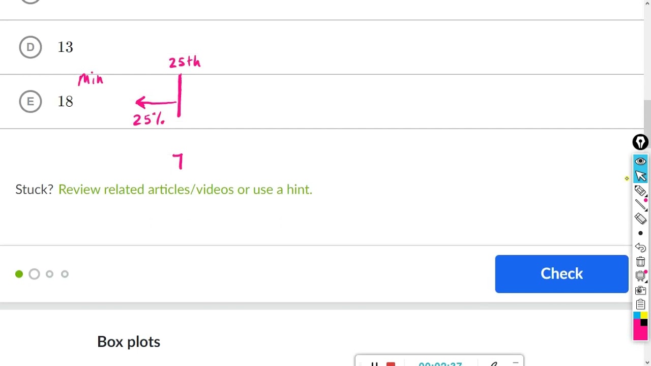 Interpreting quartiles : Khan Academy