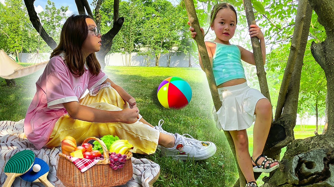 Убегаем из дома из-за Жары. 24 ЧАСА НА ПИКНИКЕ/ Челлендж Анютка малютка