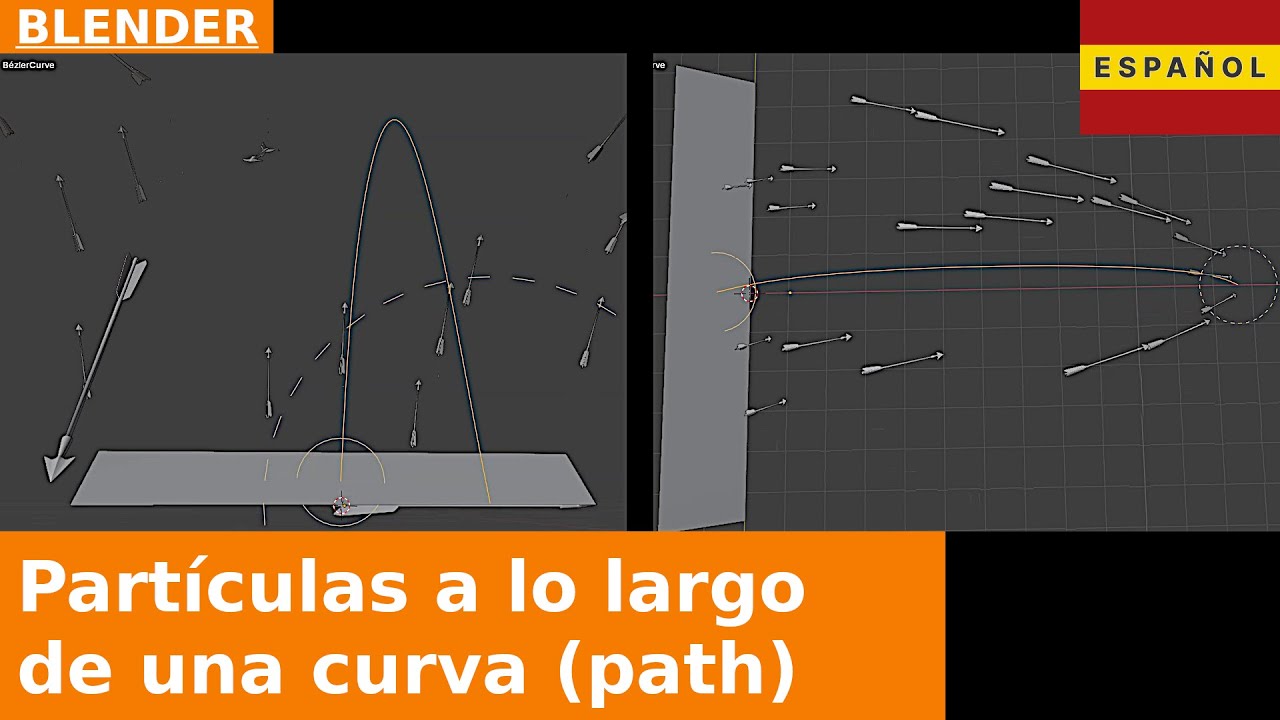 🇪🇸 Partículas a lo largo de un camino en Blender 4.5 | Tutorial