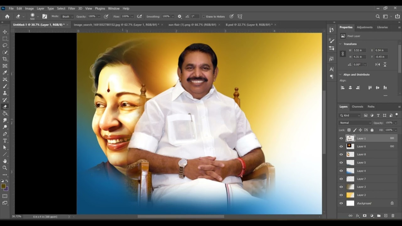 ADMK  EPS  Ydappadiyar  Banner  editing