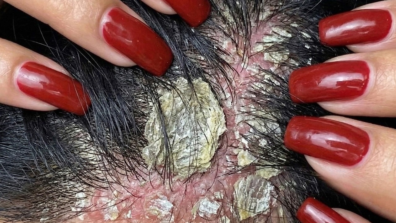 Ultimate Flake Hunt: Long Nails & Tweezers ASMR Scalp #KM0025
