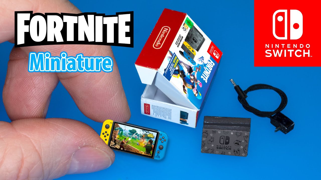 Mini Nintendo Switch - Fortnite Edition DIY Crafts and Hacks for Barbie dollhouse accessories