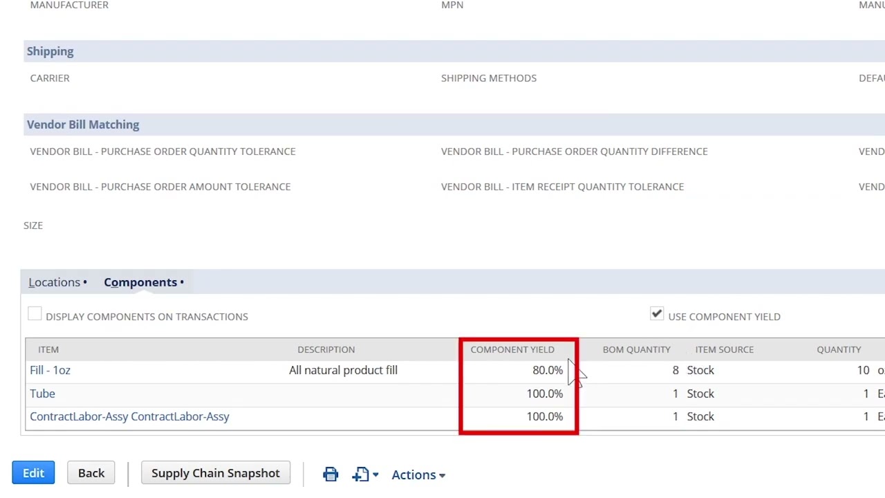 NetSuite Work Orders and Assemblies Demo