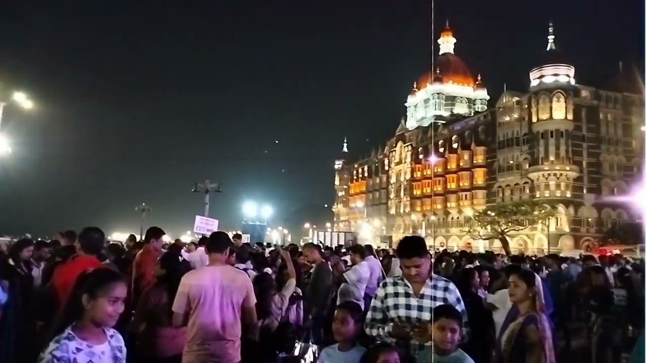 31st December Mumbai night 🔥 new year celebration #2024 in Mumbai gateway of India#viral