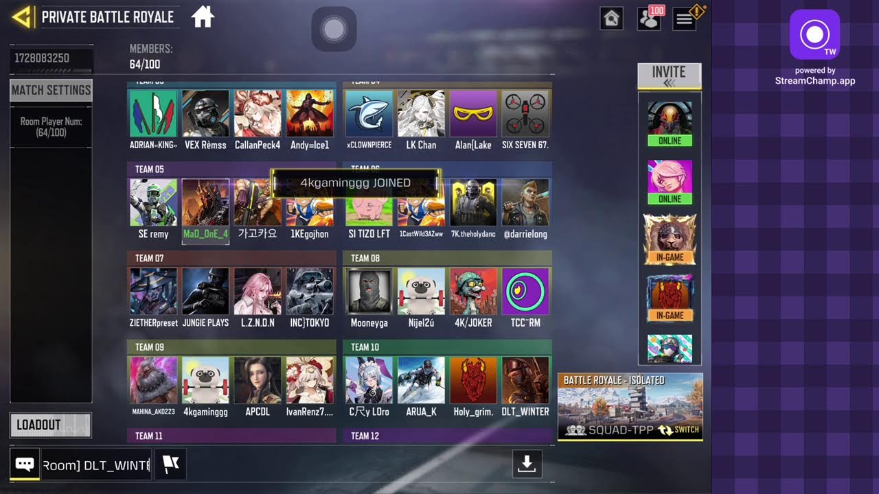 Broadcast powered by StreamChamp