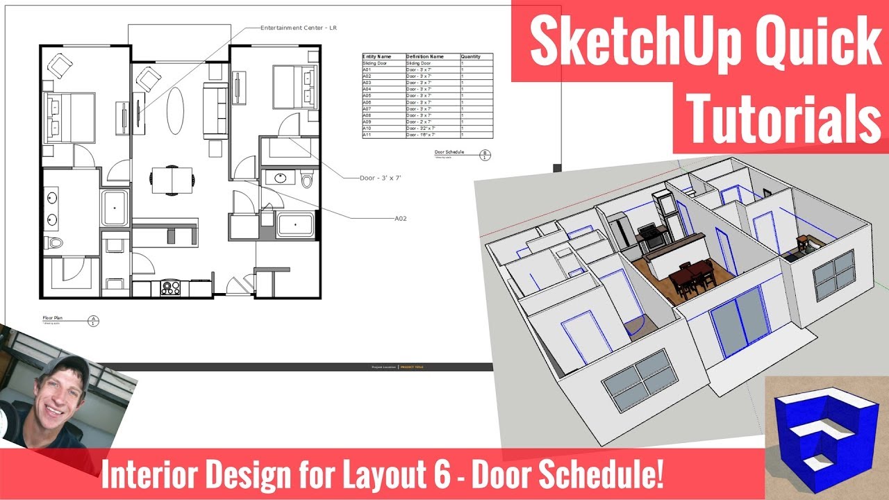 Создание спецификации дверей в SketchUp 2018 и Layout! &mdash; Моделирование дизайна интерьера для Layo...