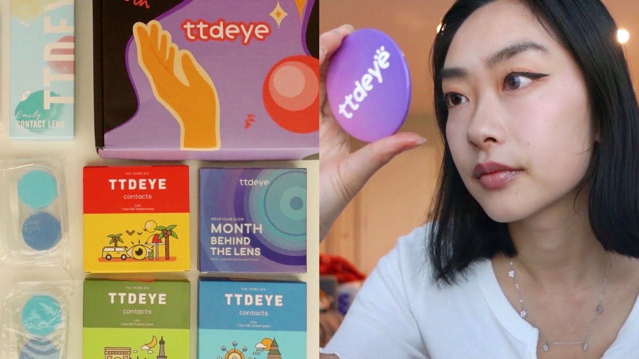 ttdeye colored contacts try-on + review (natural lenses for dark eyes)