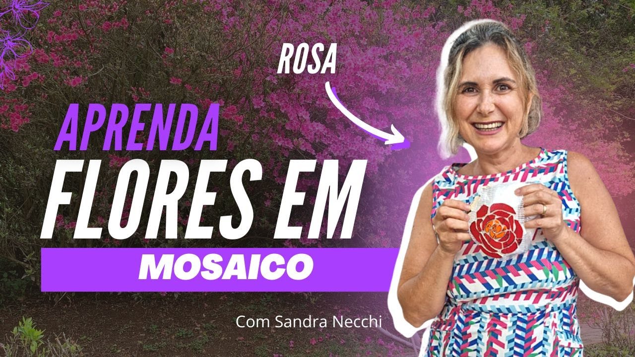Faça flores em mosaico SEM DIFICULDADE! Venha aprender a Rosa comigo e Melhore seu Mosaico!