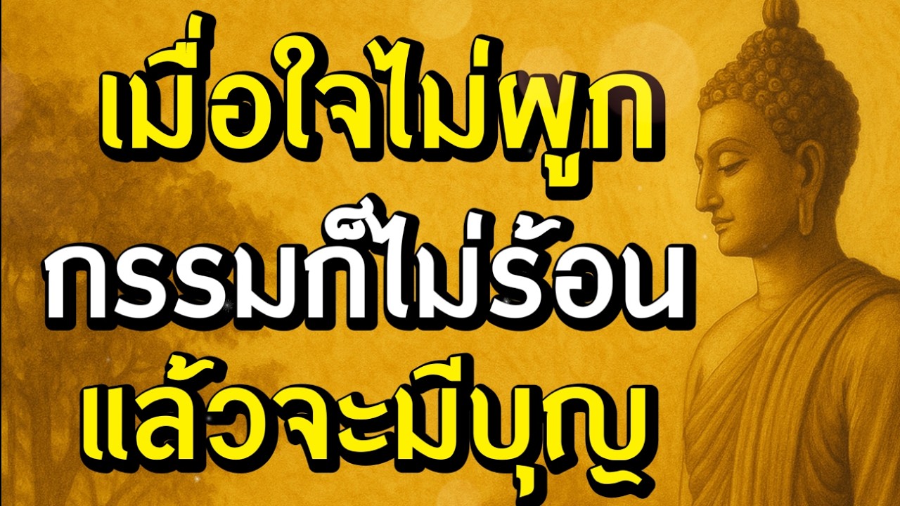 ธรรมะสอนใจ : Ep316 : เมื่อใจไม่ผูกกรรมก็ไม่ร้อนแล้วจะมีบุญ