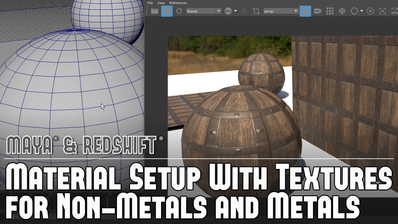Redshift w/Maya #5: Redshift Materials - Texture Setup for Non-Metals & Metals (Metalness Workflow)
