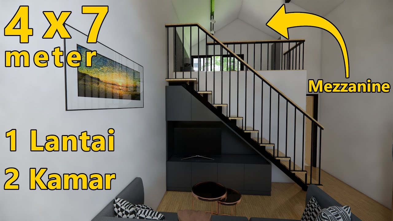 Rumah Minimalis 4x7 meter - 1 Lantai Tapi 2 Kamar, Kok Bisa?