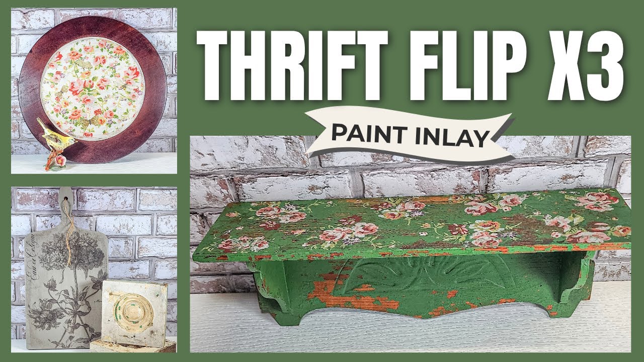 DIY Thrift Store Makeover | 3 Easy Paint Inlay Projects for Beginners