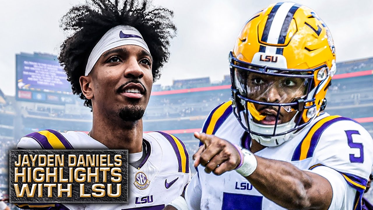 ГЛАВНЫЕ МОМЕНТЫ студенческого футбола Джейдена Дэниелса в LSU 🎥 | ESPN College Football