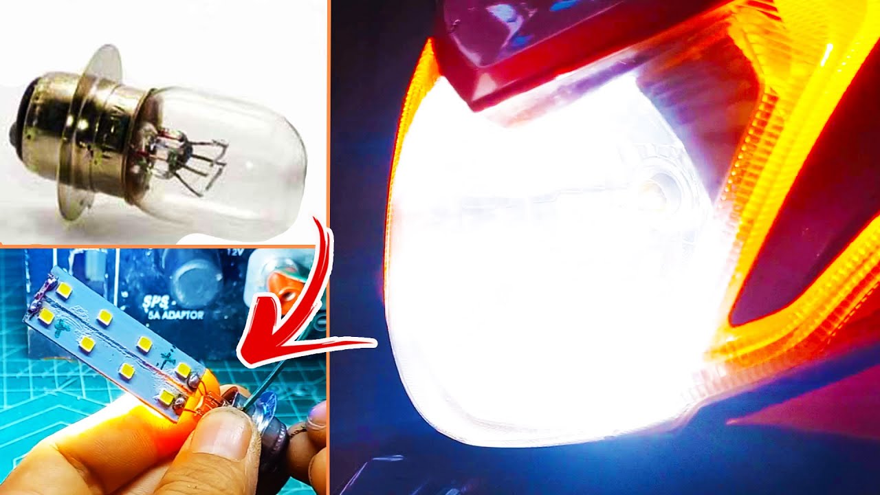 Bikin Lampu Motor SUPER TERANG Menggunakan LED