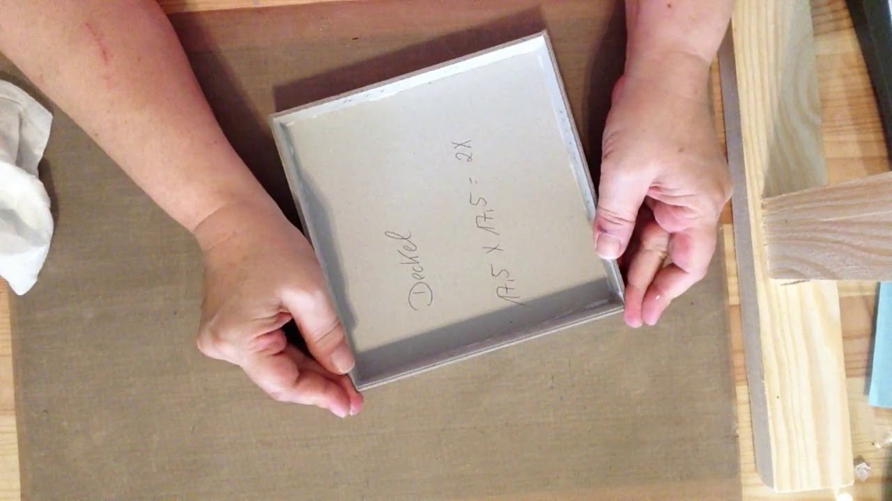 #Geschenkbox aus  #Graupappe / #Tutorial / #step by step  #diy