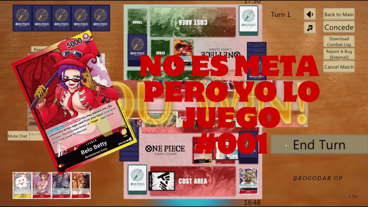 ONE PIECE CARD GAME - Aprendiendo a jugar con vosotros!!! Partida Bello Betty!! 