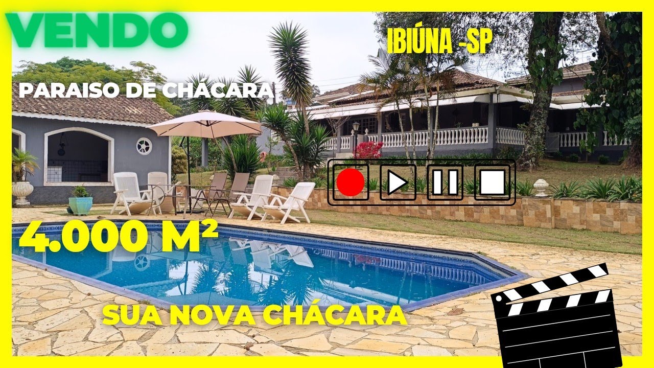 @T70) Paraíso de chácara 4.000 M²  estuda permuta  por casa  sp . ibiúna -sp