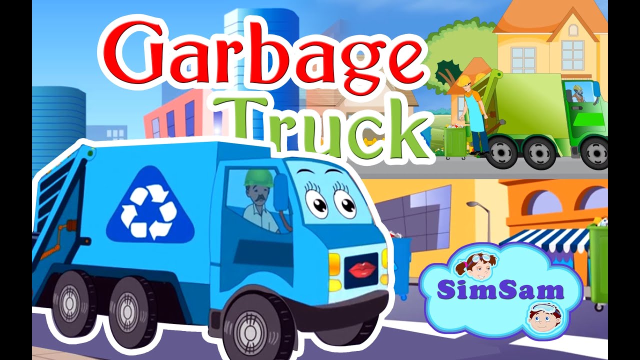 Garbage Truck Nursery rhymes | kids, children, toddlers song | by simsam