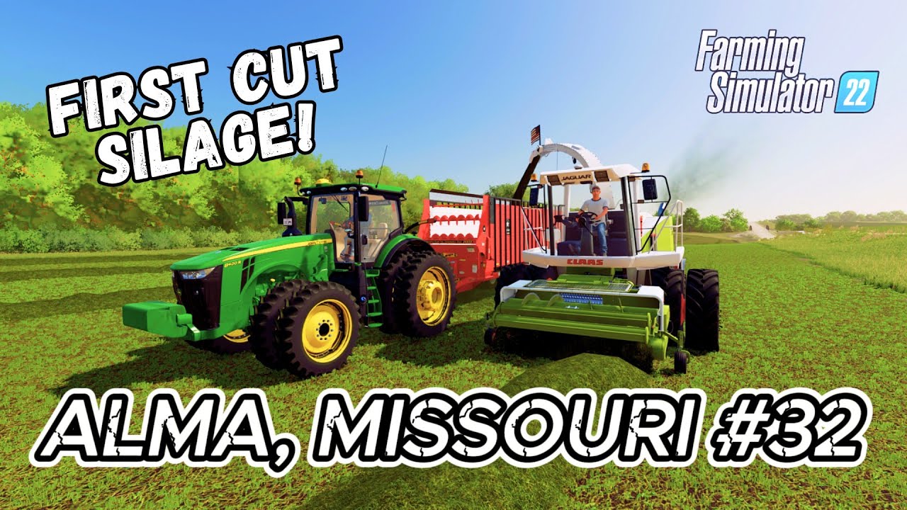 Chopping First Cut SILAGE | ALMA MISSOURI FS22 | 4K Timelapse