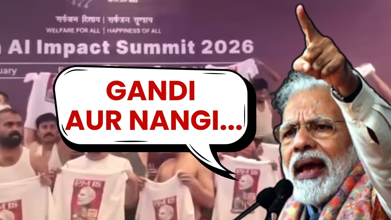 PM Modi Rains Fire On Congress For Shirtless Protest At AI India Summit