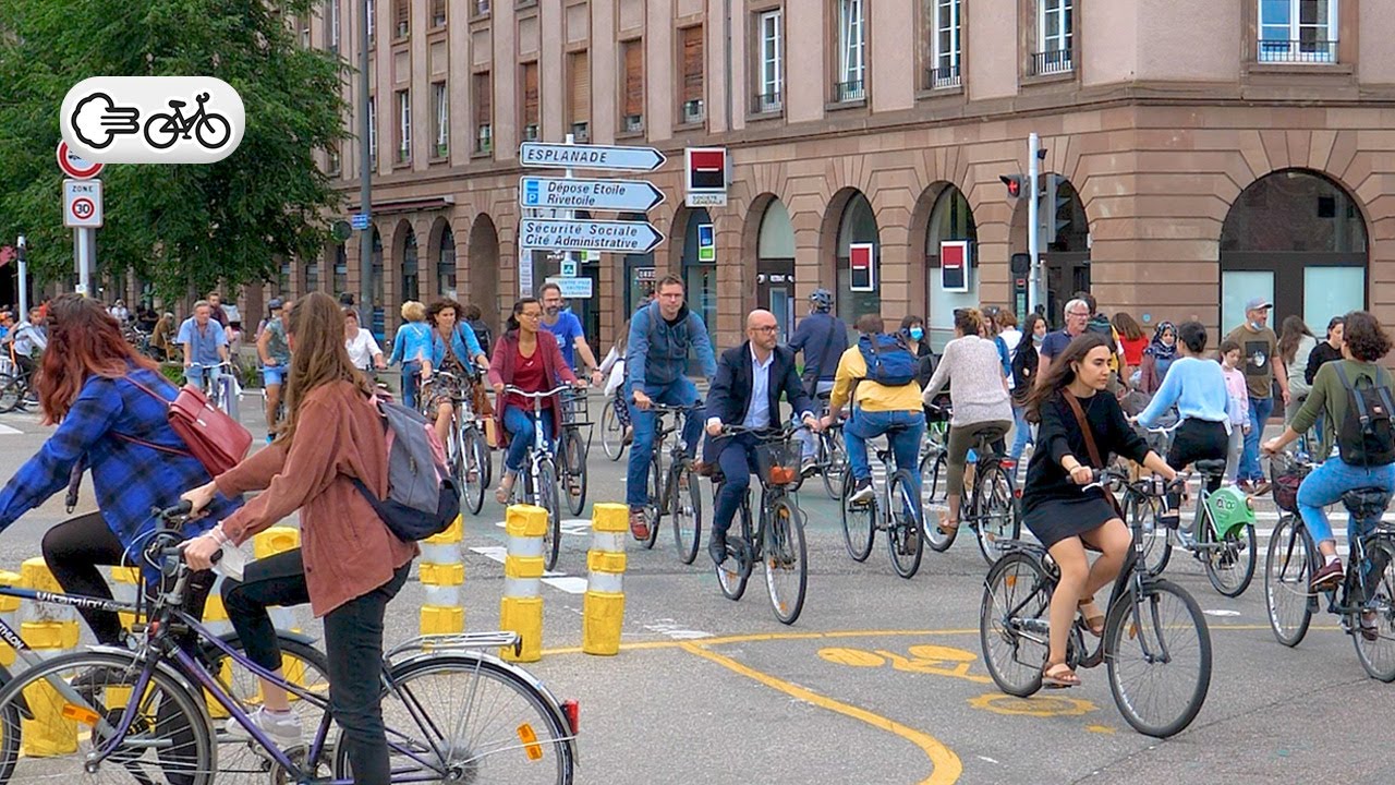 Strasbourg's busiest bicycle intersection