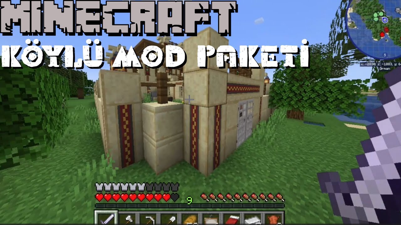MİNECRAFT KÖYLÜ ŞEHRİ MOD PAKETİ İNCELEMESİ! YÜZLERCE KÖYLÜ VE DEV YAPILAR (Part 1)