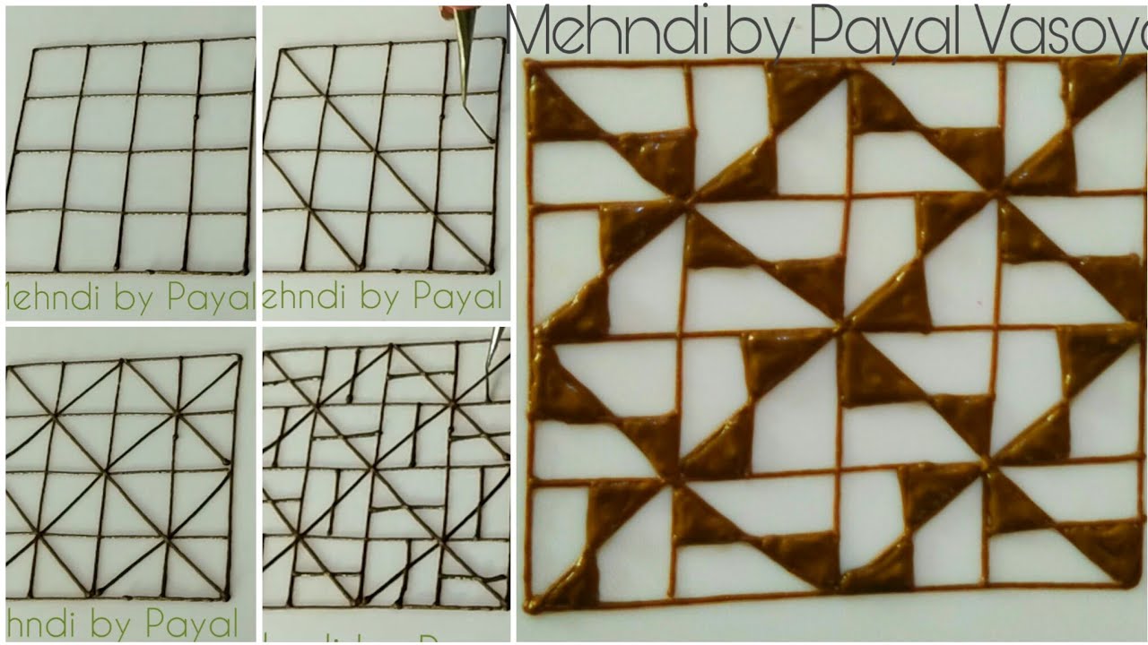 New Netting mehndi design for beginners