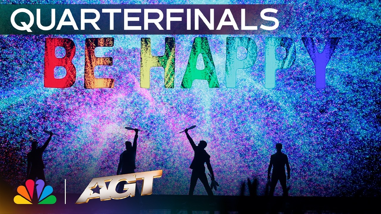 Jonglissimo Creates A Happy Explosion Of Color With Their Glow-In-The-Dark Juggling Act! | AGT 2025