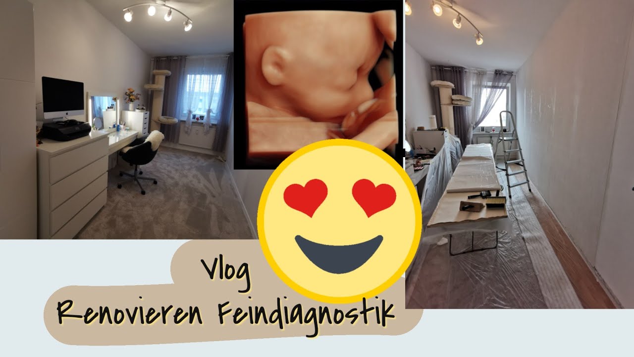 VLOG/ Feindiagnostik 👶🏻👶🏻 neu tapezieren 👩‍🏭 Wand kaputt? 🧐