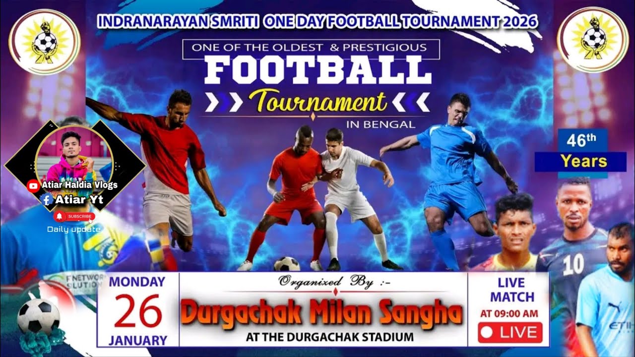 INDRANARAYAN SIMRITI FOOTBALL ⚽ | Haldia Durgachak Stedium 🏟️💥 2026 #Football
