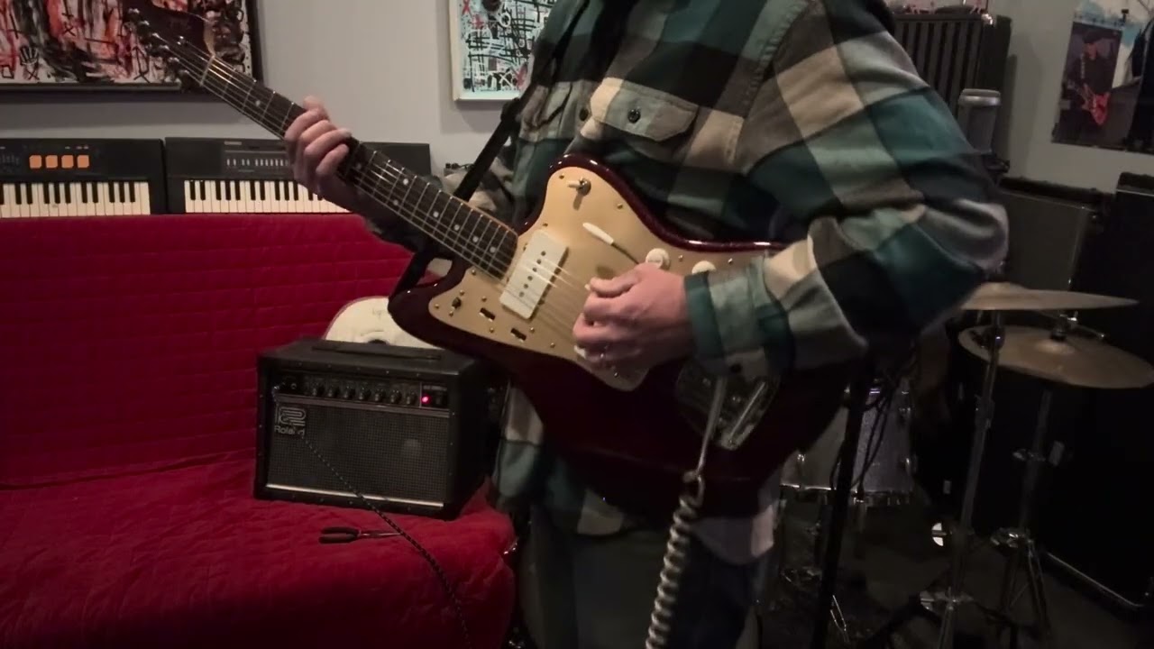 Fender Japan J Mascis Jazzmaster Purple Metalflake + Roland JC-22 