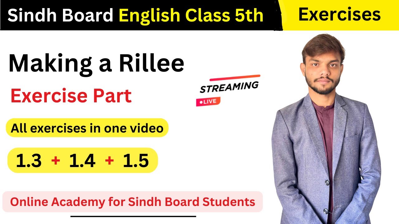 English class 5 | Unit 1 Lesson 3 Making a rillee | all exercises 1.3, 1.4 and 1.5 #Sindhtextboard