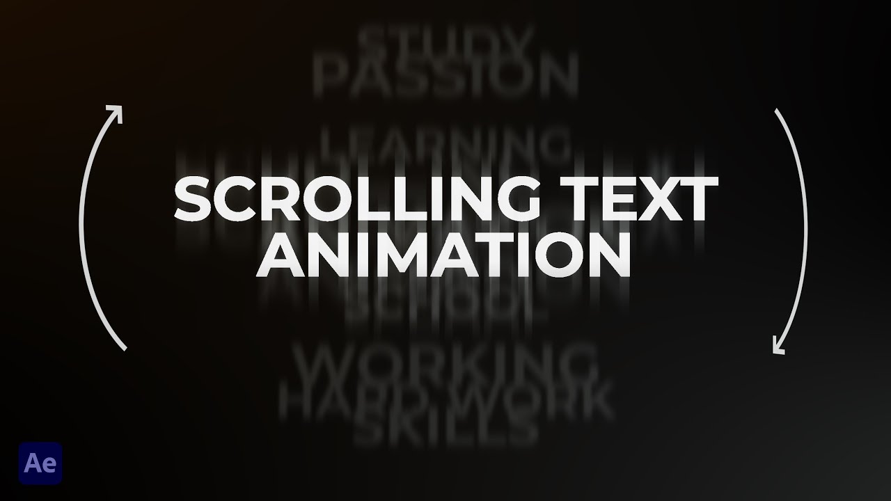 Создание 3D-анимации прокручиваемого текста в After Effects