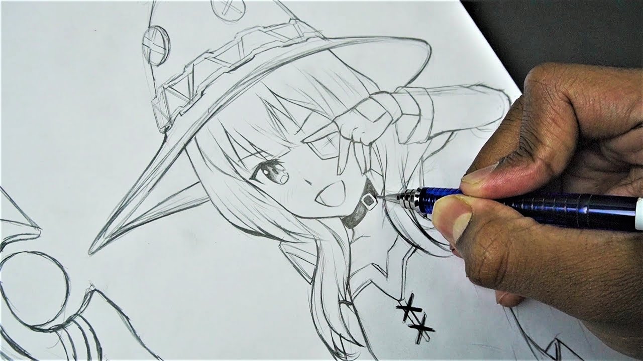 How To Draw A WIZARD -Megumin (KONOSUBA この素晴らしい世界に祝福を! )
