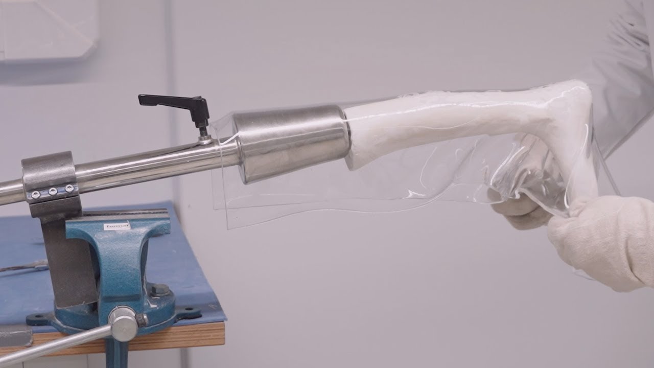 Drape forming an ankle orthosis using Orfitrans Excel