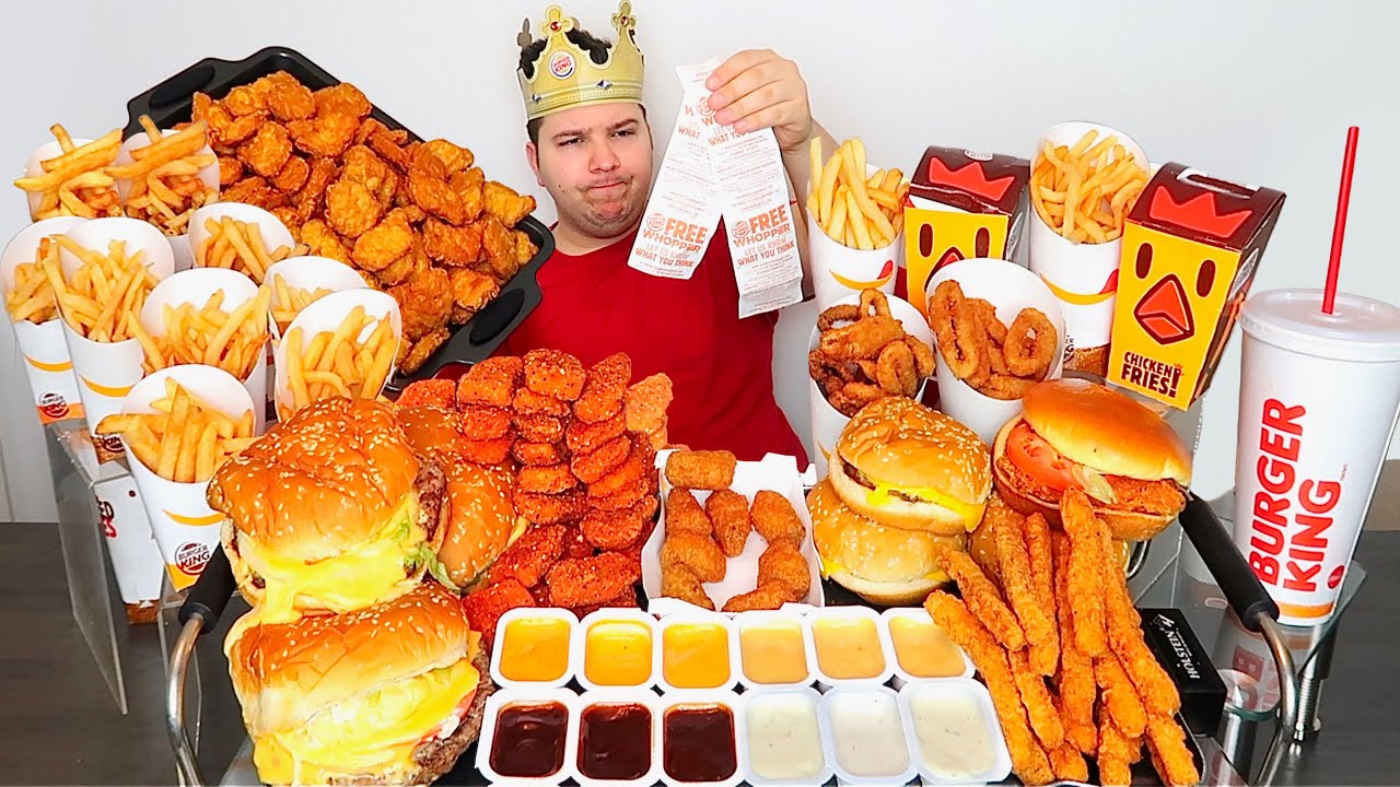 $100 Worth of Burger King • MUKBANG