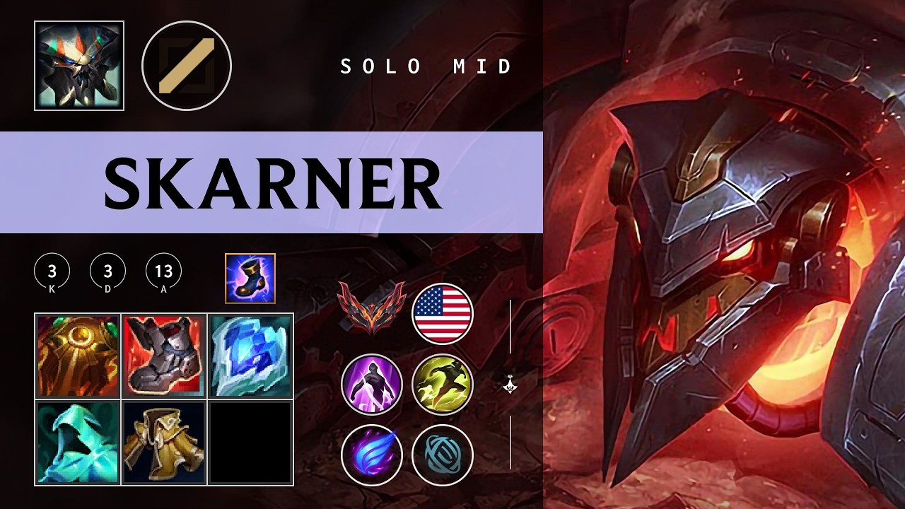 Skarner Mid vs Graves - NA Grandmaster Patch 26.03